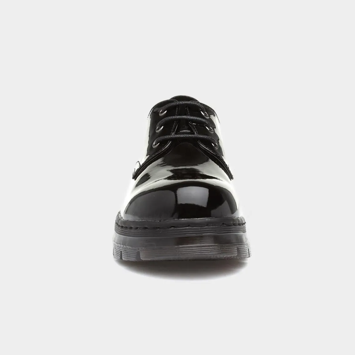Lilley Ashley Womens Black Patent Lace Up Shoe