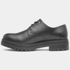 Lilley Audrey Womens Black Lace Up Shoe