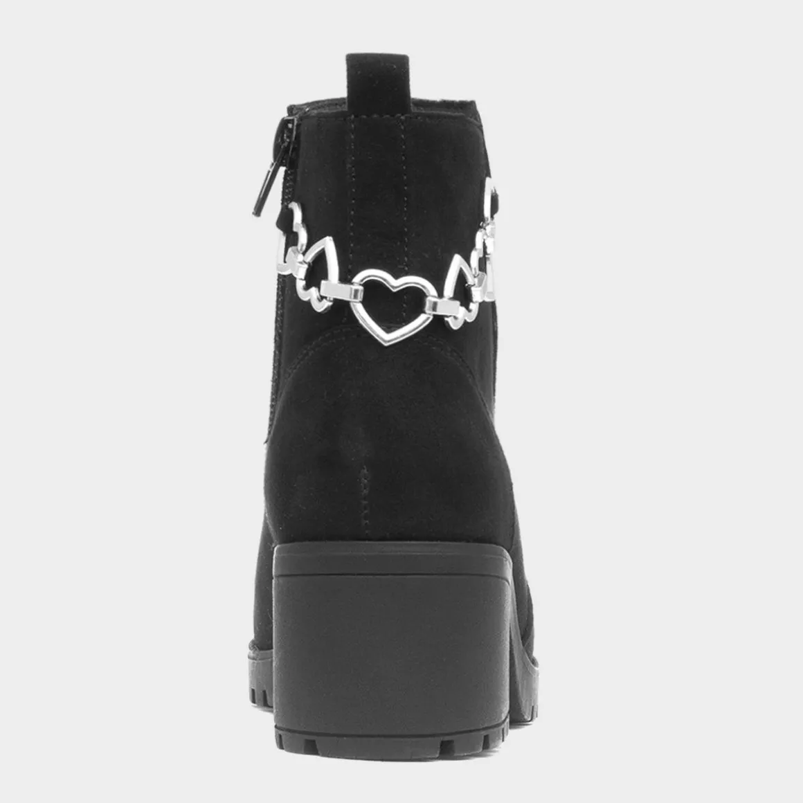 Lilley Caitlyn Girls Black Heeled Heart Boot