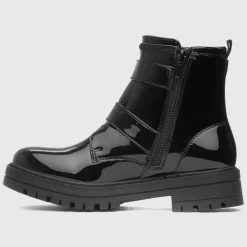 Lilley Chaz Girls Black Patent Ankle Boot