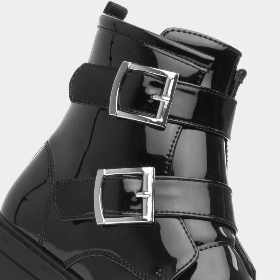 Lilley Chaz Girls Black Patent Ankle Boot
