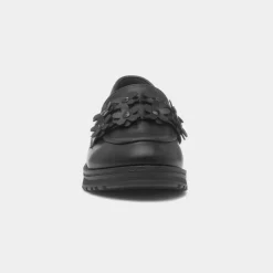Lilley Cheslie Girls Black Multi Flower Loafer