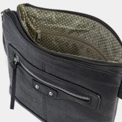 Lilley Connie Black Zip Detail Handbag