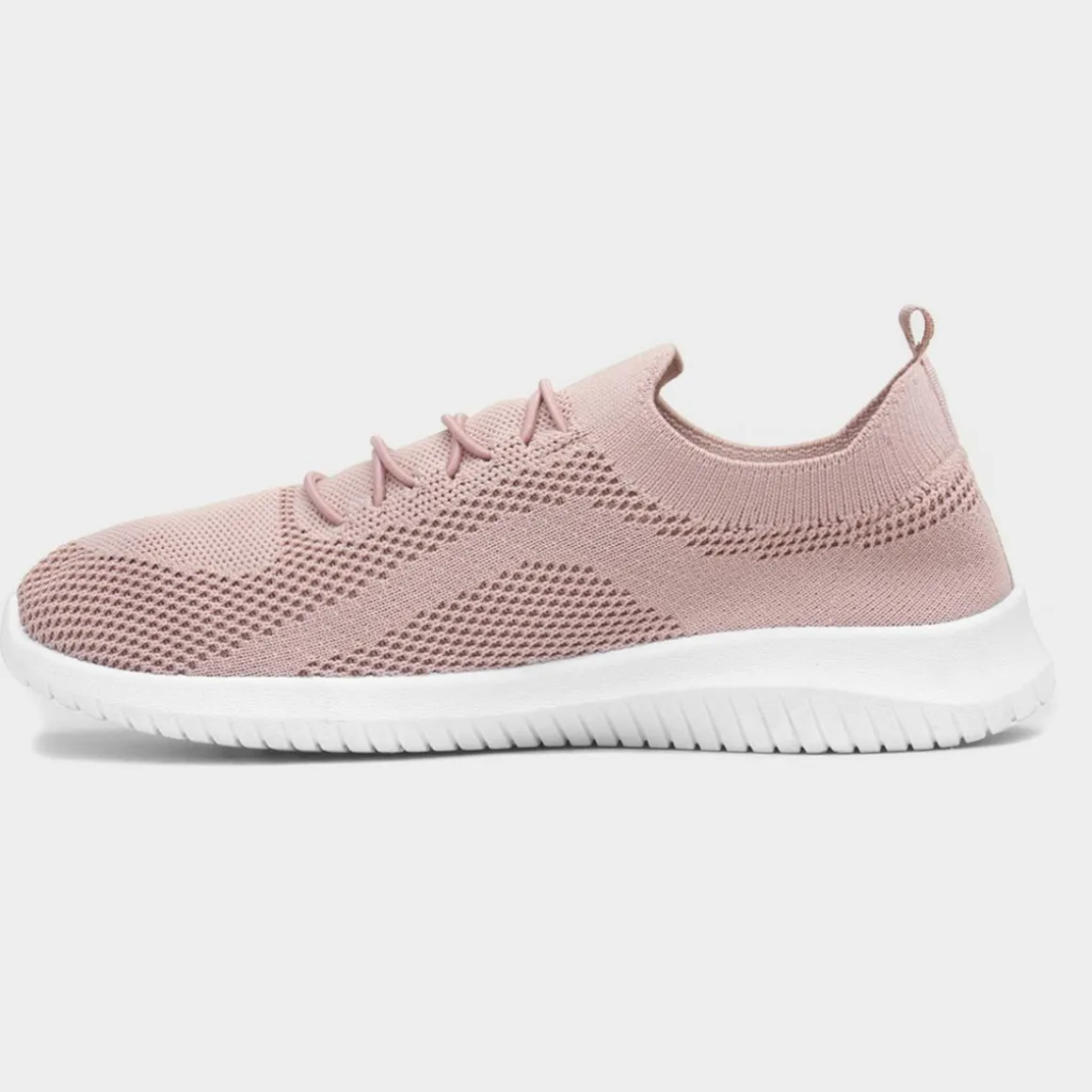 Lilley Darcy Womens Pink Nude Knitted Casual Shoe