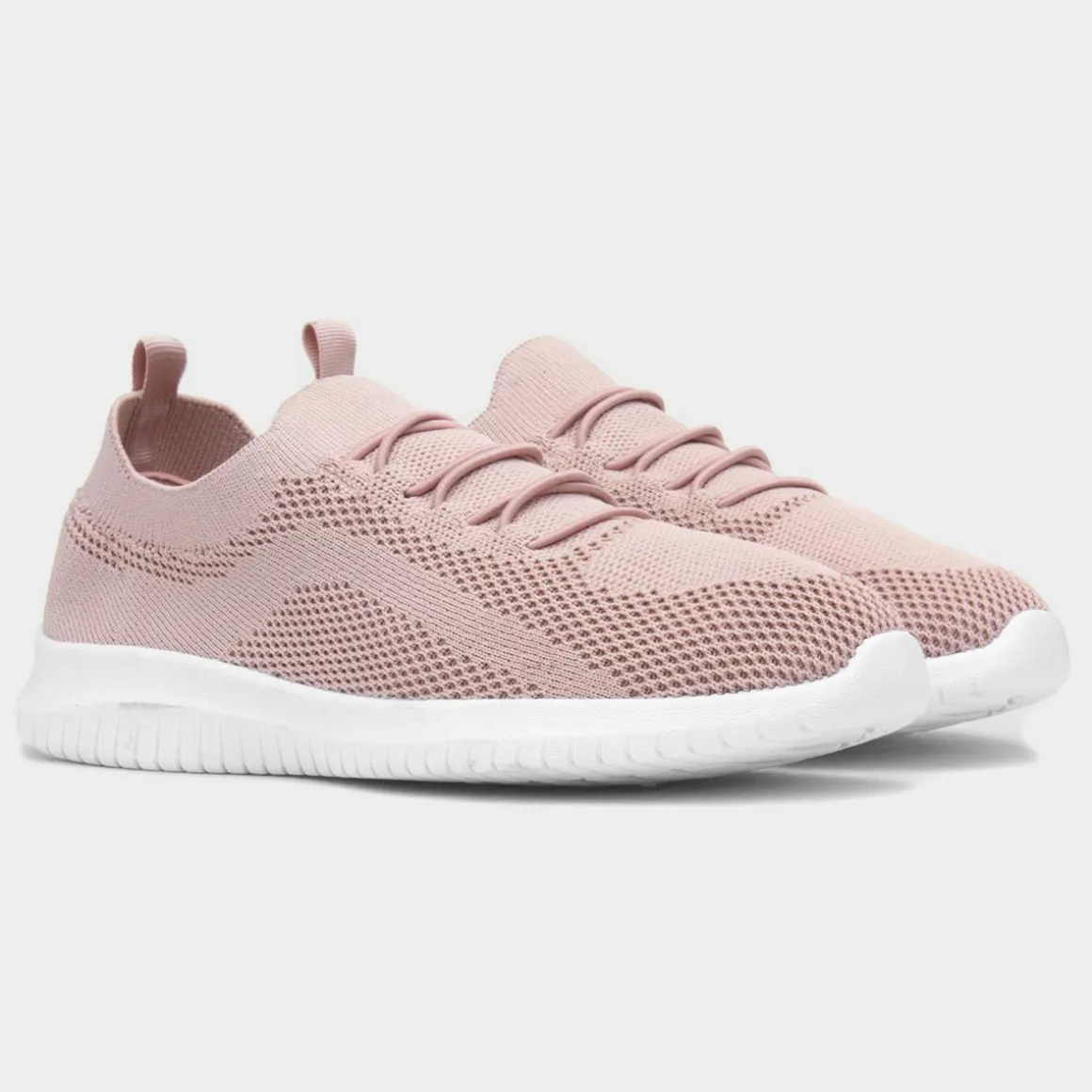 Lilley Darcy Womens Pink Nude Knitted Casual Shoe