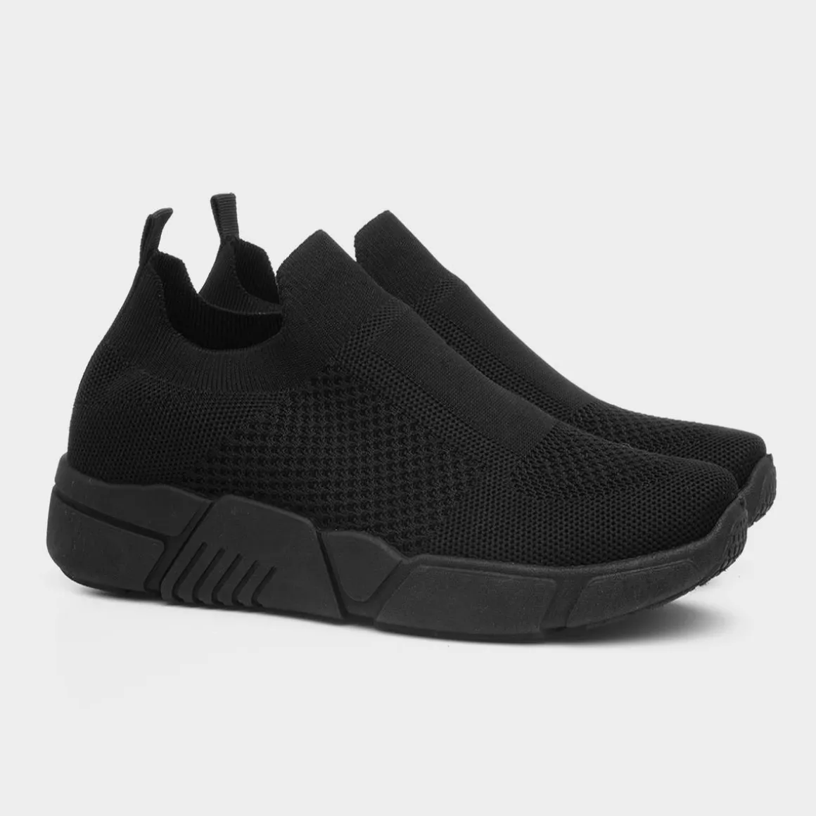 Lilley Dixie Womens Black Knitted Casual Shoe