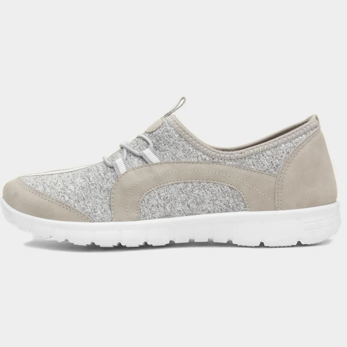 Lilley Donna Womens Grey Casual Slip On Shoe