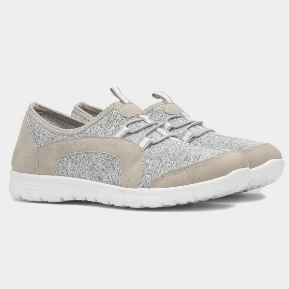 Lilley Donna Womens Grey Casual Slip On Shoe