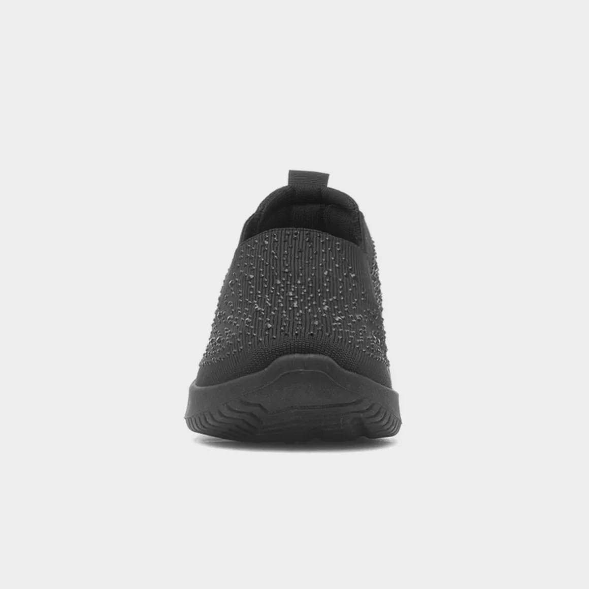 Lilley Drew Womens Black Diamante Slip On Shoe