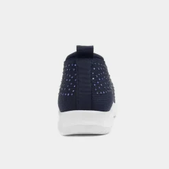 Lilley Drew Womens Navy Diamante Slip On Shoe