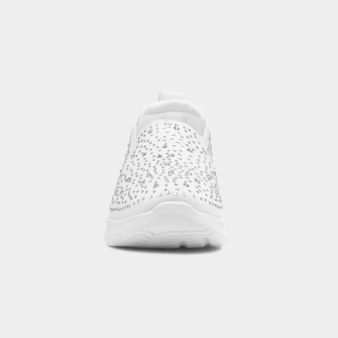 Lilley Drew Womens White Diamante Slip On Shoe