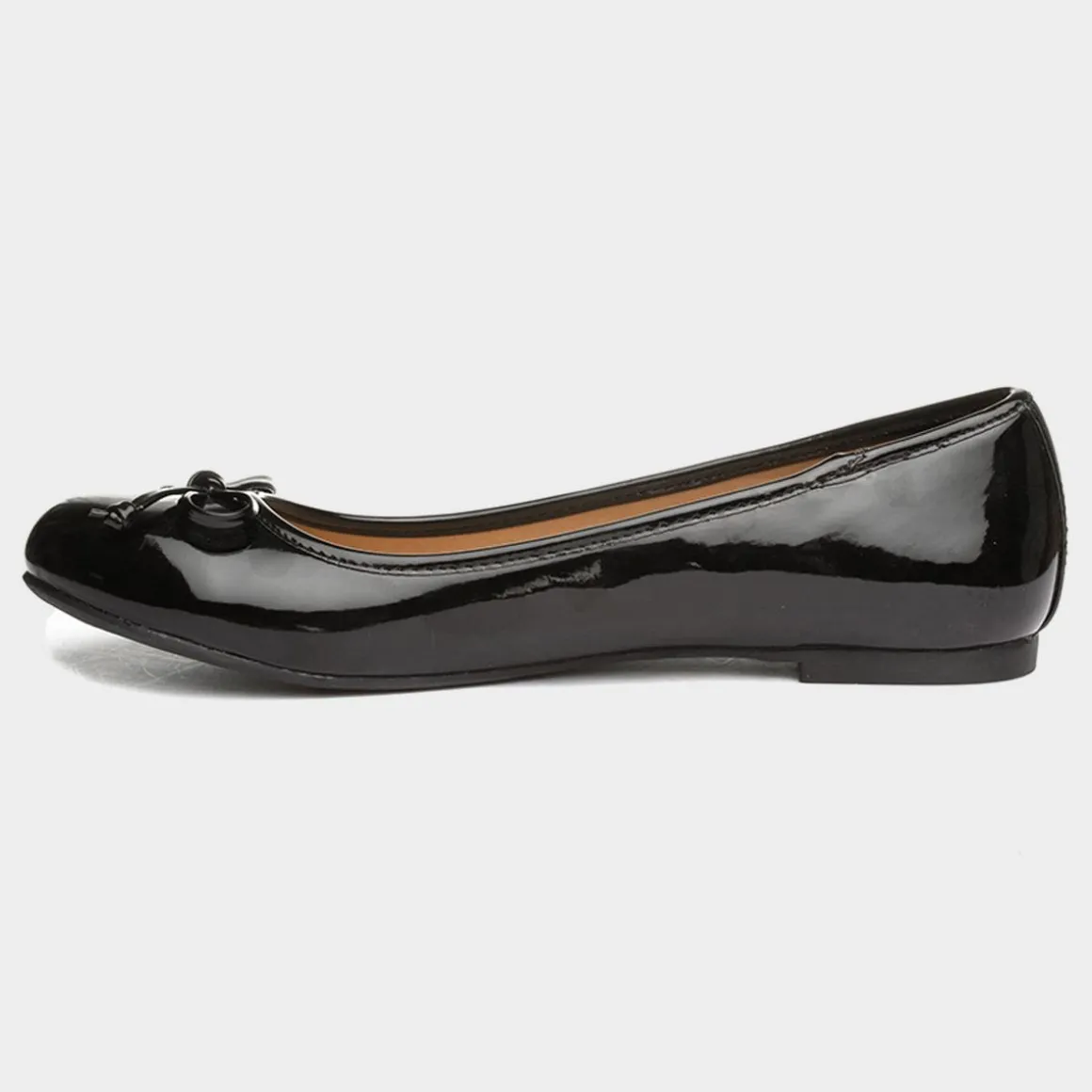Lilley Gerri Womens Black Patent Ballerina