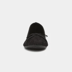 Lilley Gwen Womens Black Lace Slip On Ballerina