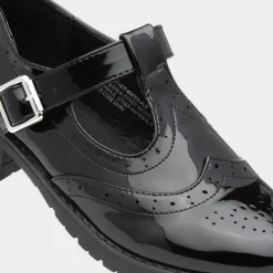 Lilley Junior Cam Girls Patent Brogue T-Bar