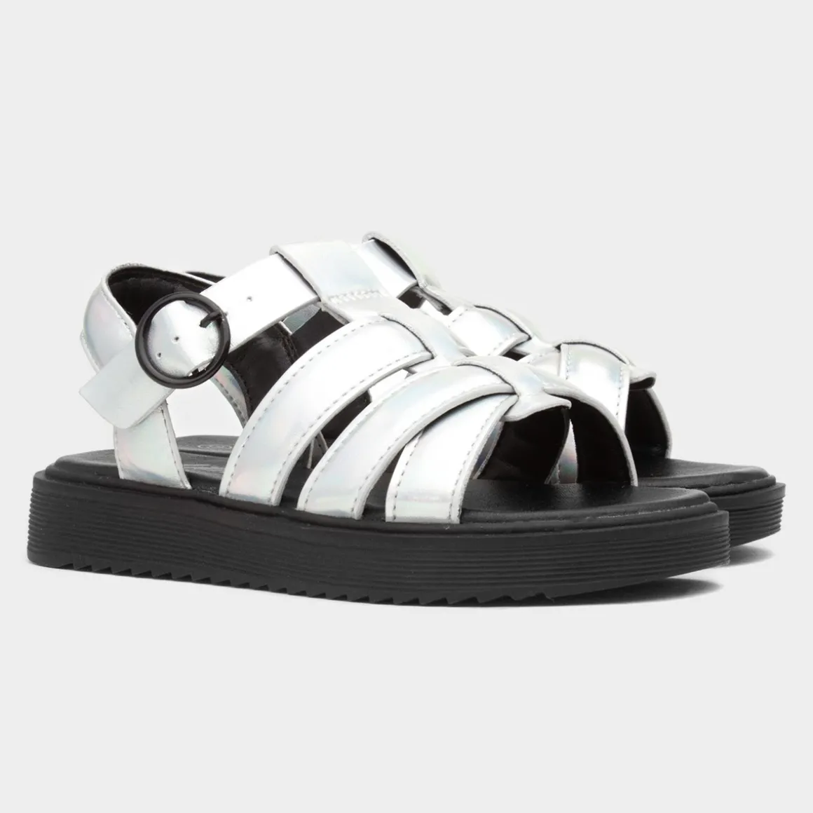 Lilley Junior Hyde Girls Metallic Silver Sandal