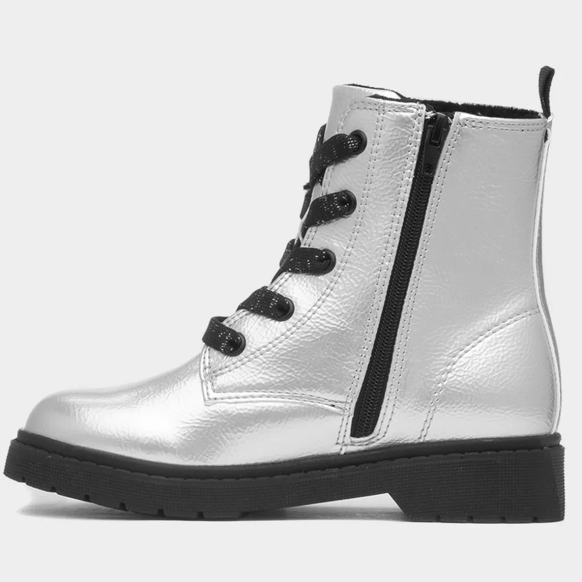 Lilley Junior Jill Girls Silver Ankle Boot