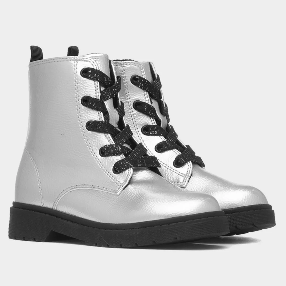 Lilley Junior Jill Girls Silver Ankle Boot