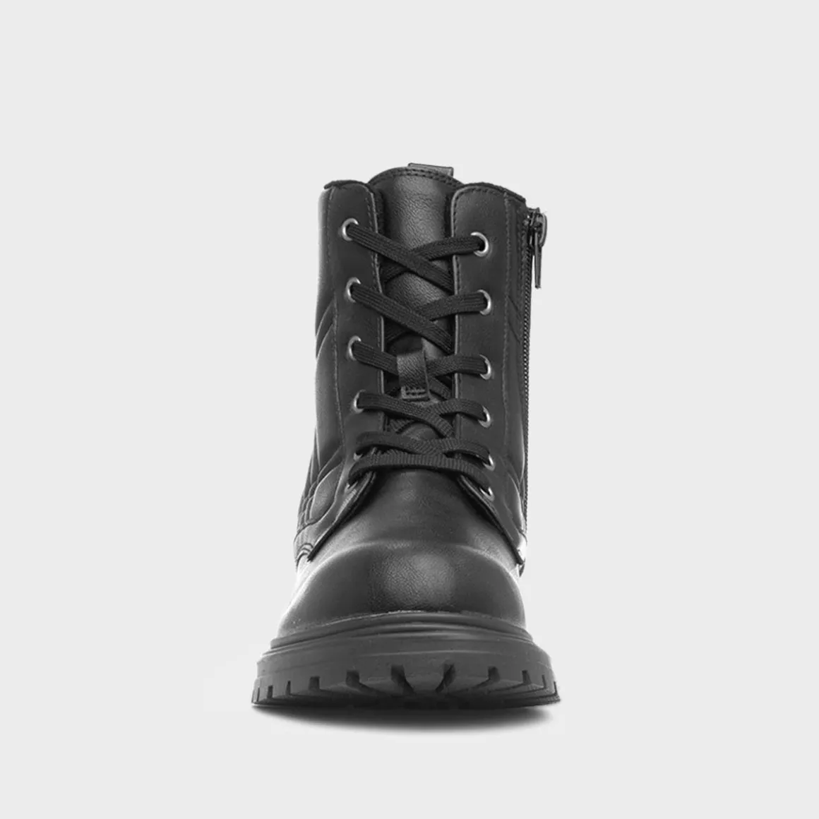 Lilley Junior June Girls Black Quilted Boot