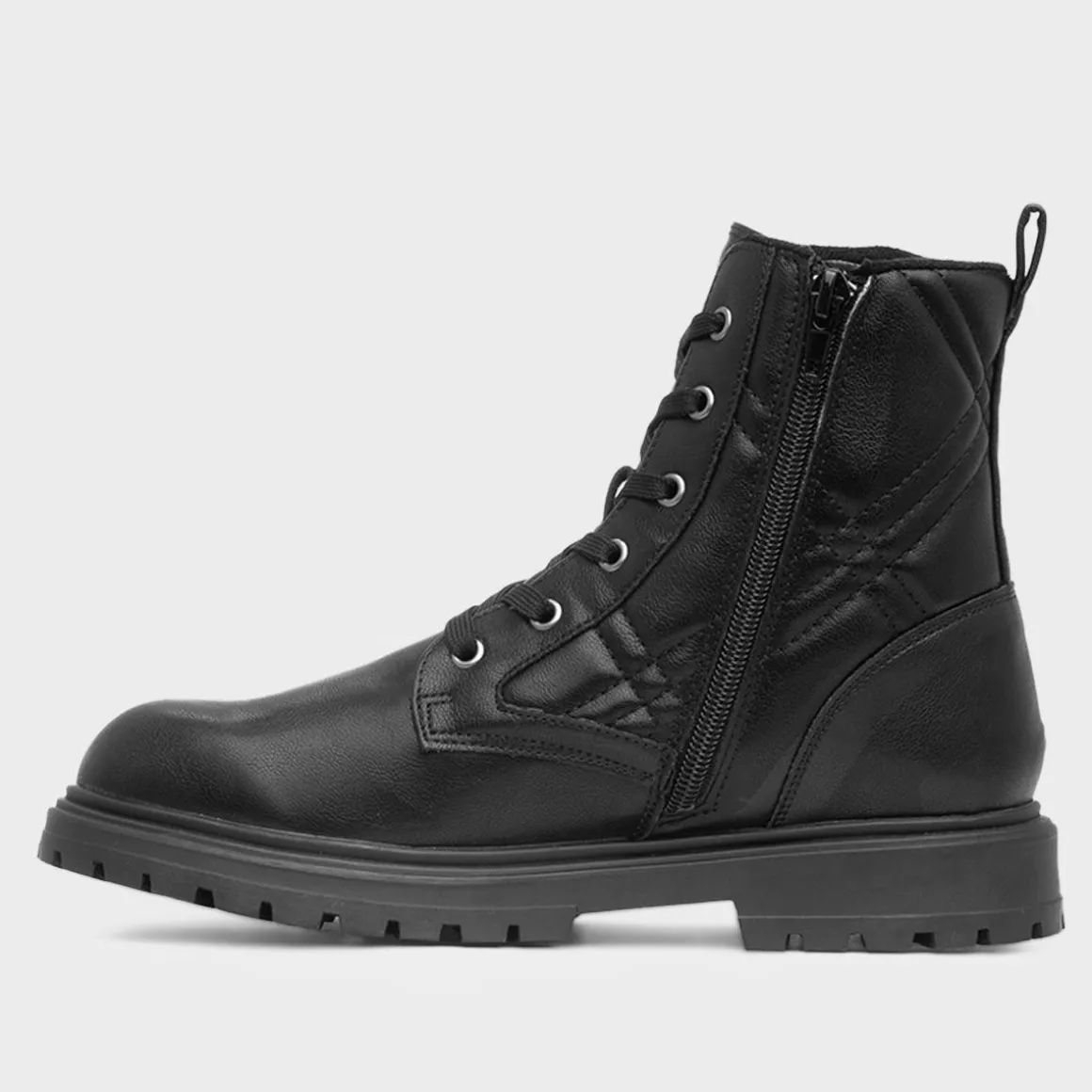 Lilley Junior June Girls Black Quilted Boot