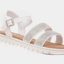 Lilley Junior Snowdonia Girls White Sandal