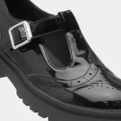 Lilley Layton Girls Black Patent T-Bar Shoe