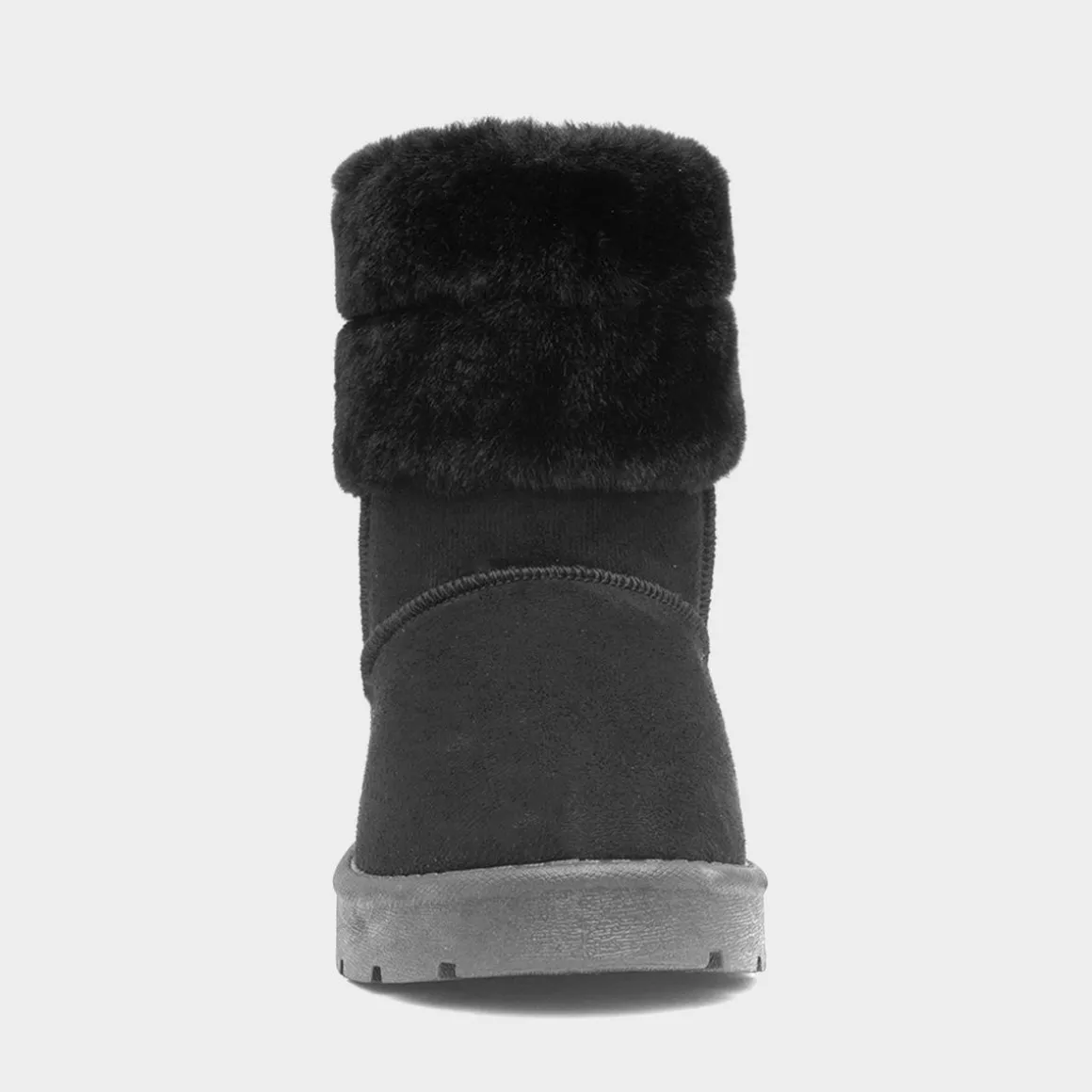 Lilley Mae Womens Black Faux Fur Ankle Boot