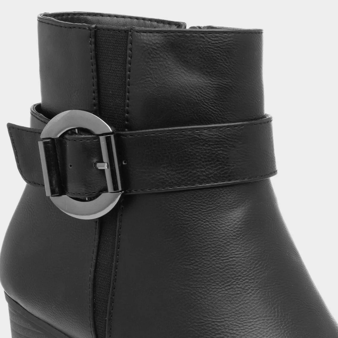 Lilley May Womens Black Heeled Ankle Boot