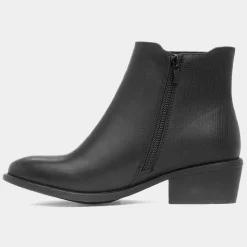 Lilley Melody Womens Black Western Ankle Boot