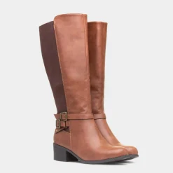 Lilley Michelle Womens Tan Knee High Boot