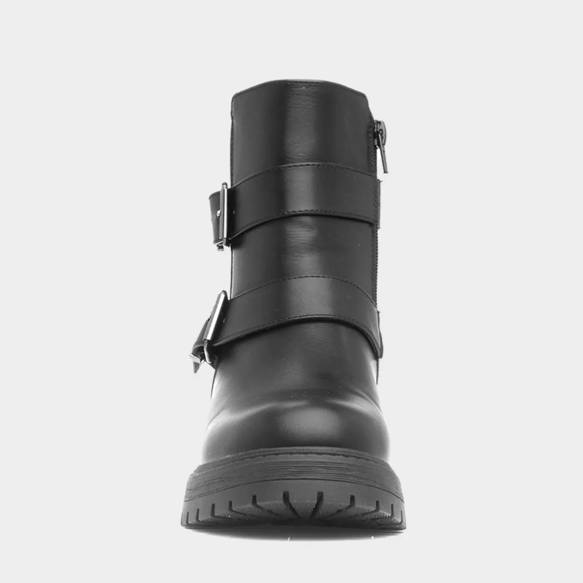 Lilley Mildrid Womens Black Chunky Ankle Boot