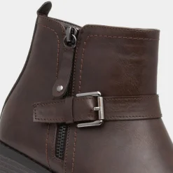 Lilley Mimi Womens Brown Flat Ankle Boot