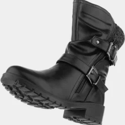 Lilley Minnie Womens Black Heeled Calf Boot