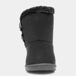 Lilley Moira Womens Black Faux Fur Ankle Boot