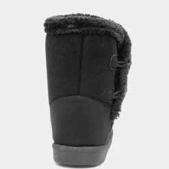 Lilley Moira Womens Black Faux Fur Ankle Boot