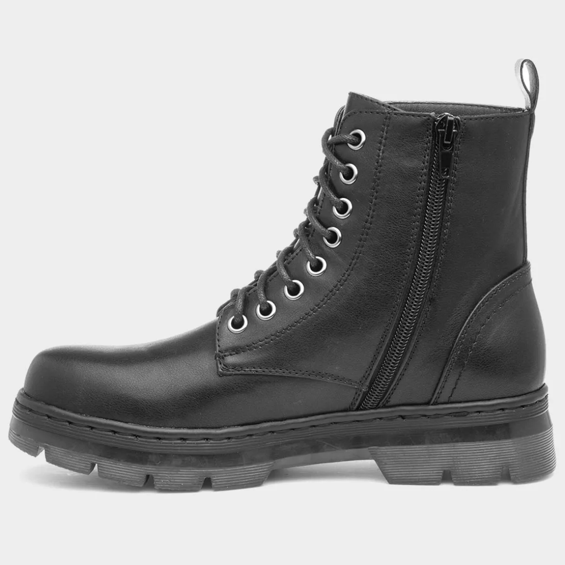 Lilley Monica Womens Black Lace Up Ankle Boot