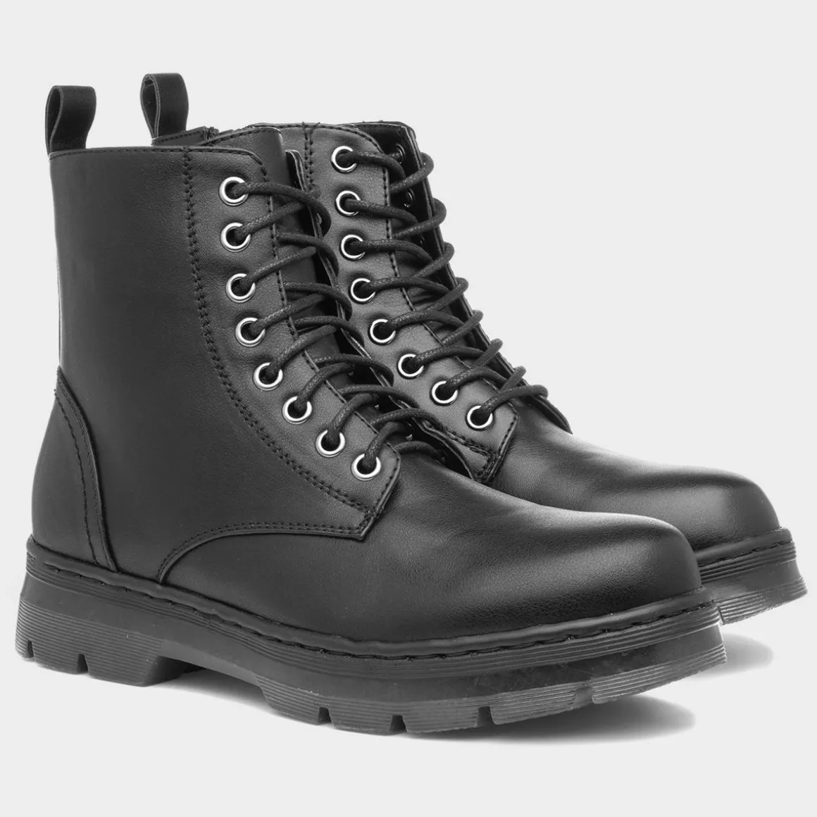 Lilley Monica Womens Black Lace Up Ankle Boot