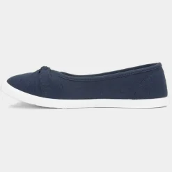 Lilley Pearl Womens Navy Slip On Canvas Shoe