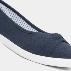 Lilley Pearl Womens Navy Slip On Canvas Shoe
