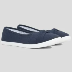 Lilley Pearl Womens Navy Slip On Canvas Shoe