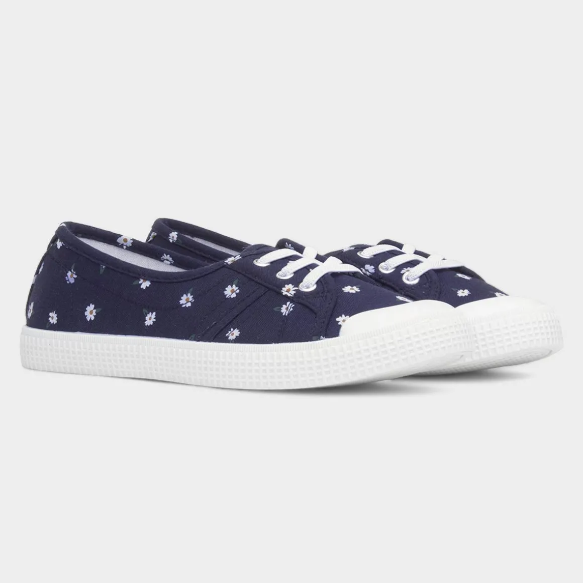 Lilley Phoebe Womens Navy Daisy Print Canvas