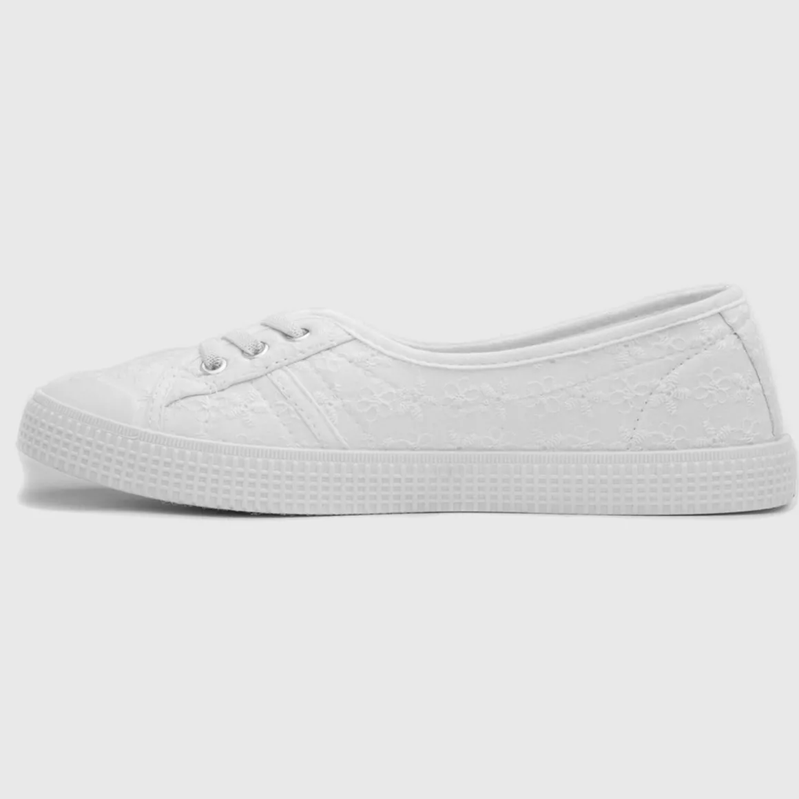 Lilley Phoebe Womens White Floral Canvas