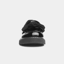 Lilley Rosita Girls Black Patent Bow Loafer