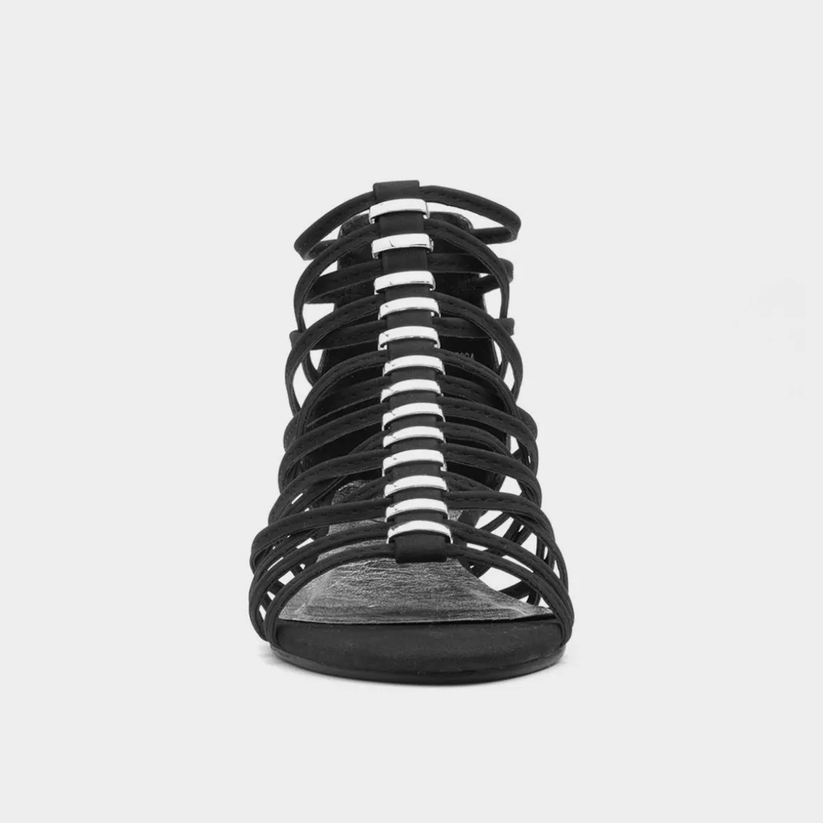 Lilley Sabrina Womens Black Wedge Strappy Sandal