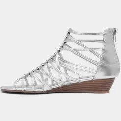 Lilley Sabrina Womens Metallic Strappy Sandal