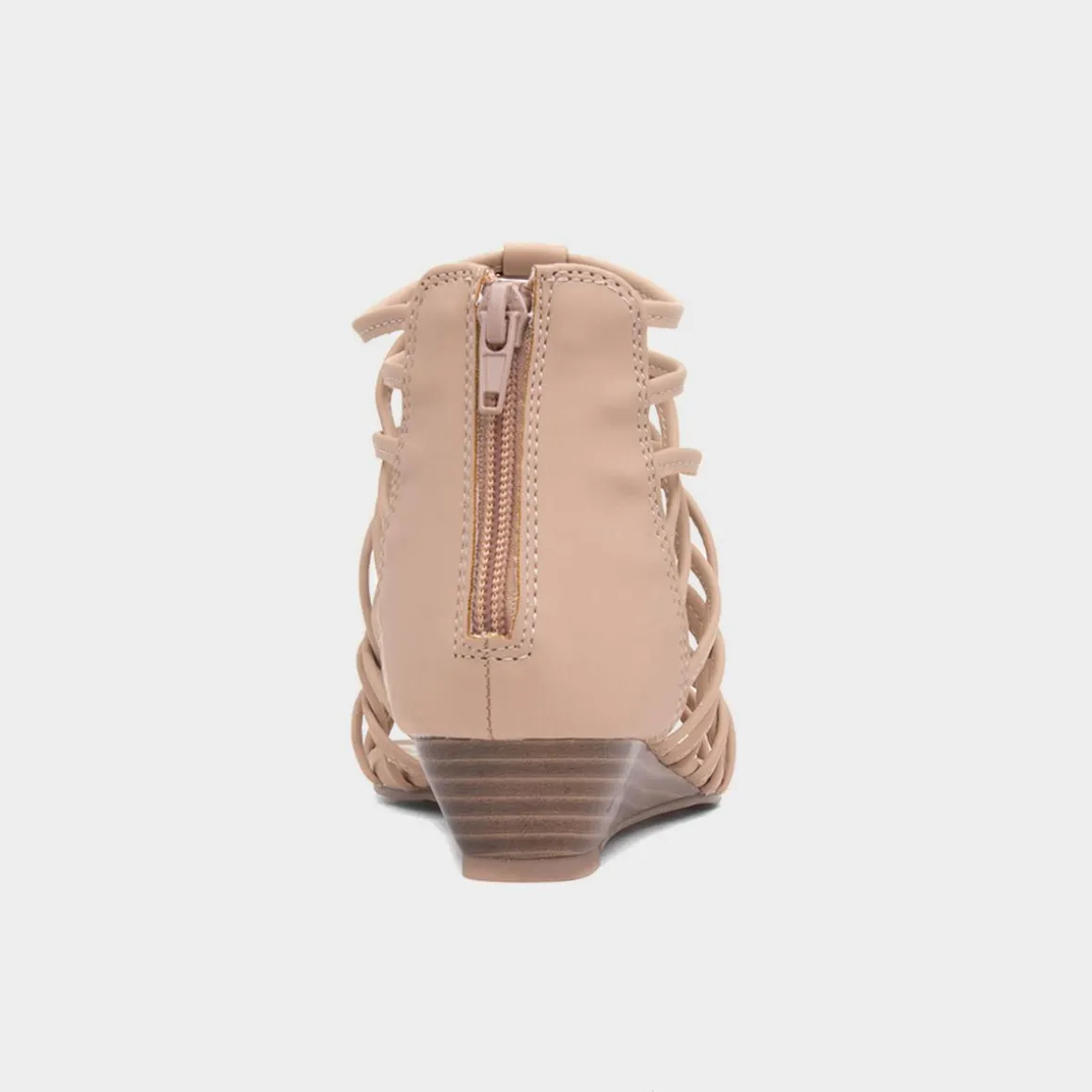 Lilley Sabrina Womens Nude Wedge Strappy Sandal