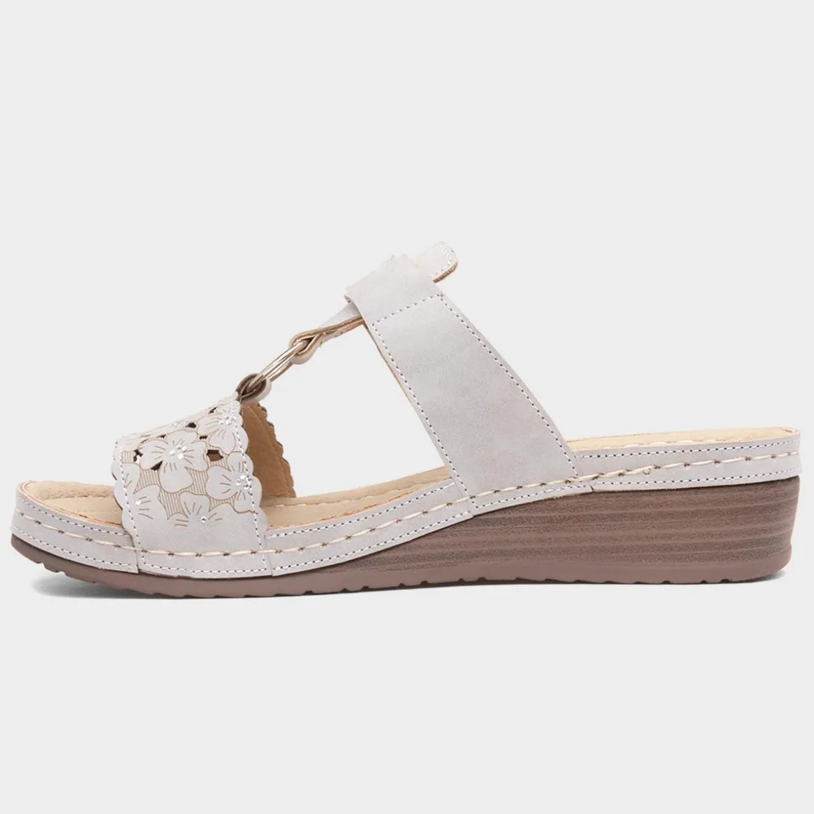 Lilley Sally Womens Grey Mule Sandal