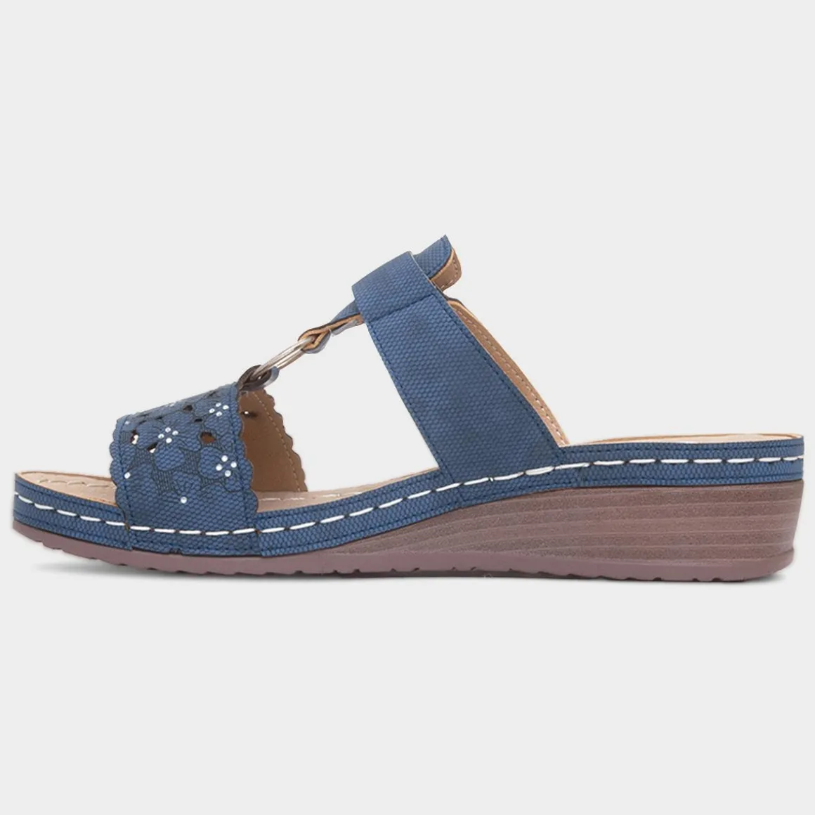 Lilley Sally Womens Navy Mule Sandal