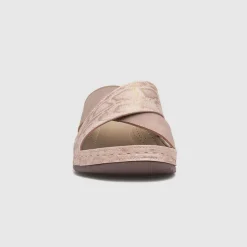 Lilley Sandra Womens Nude Wedge Mule Sandal