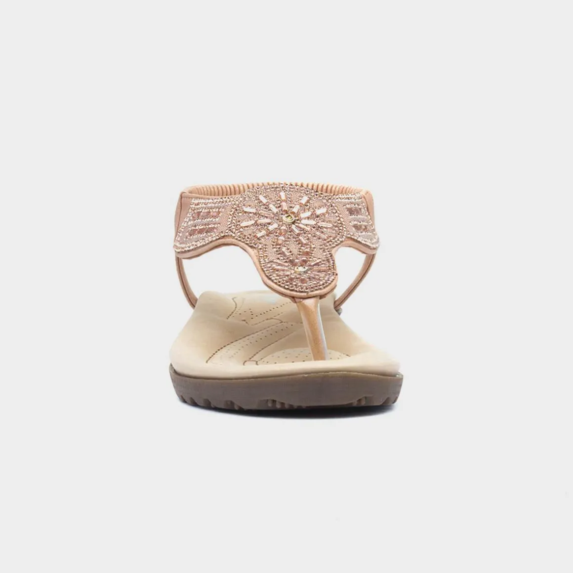 Lilley Savanna Womens Blush Toe Post Sandal