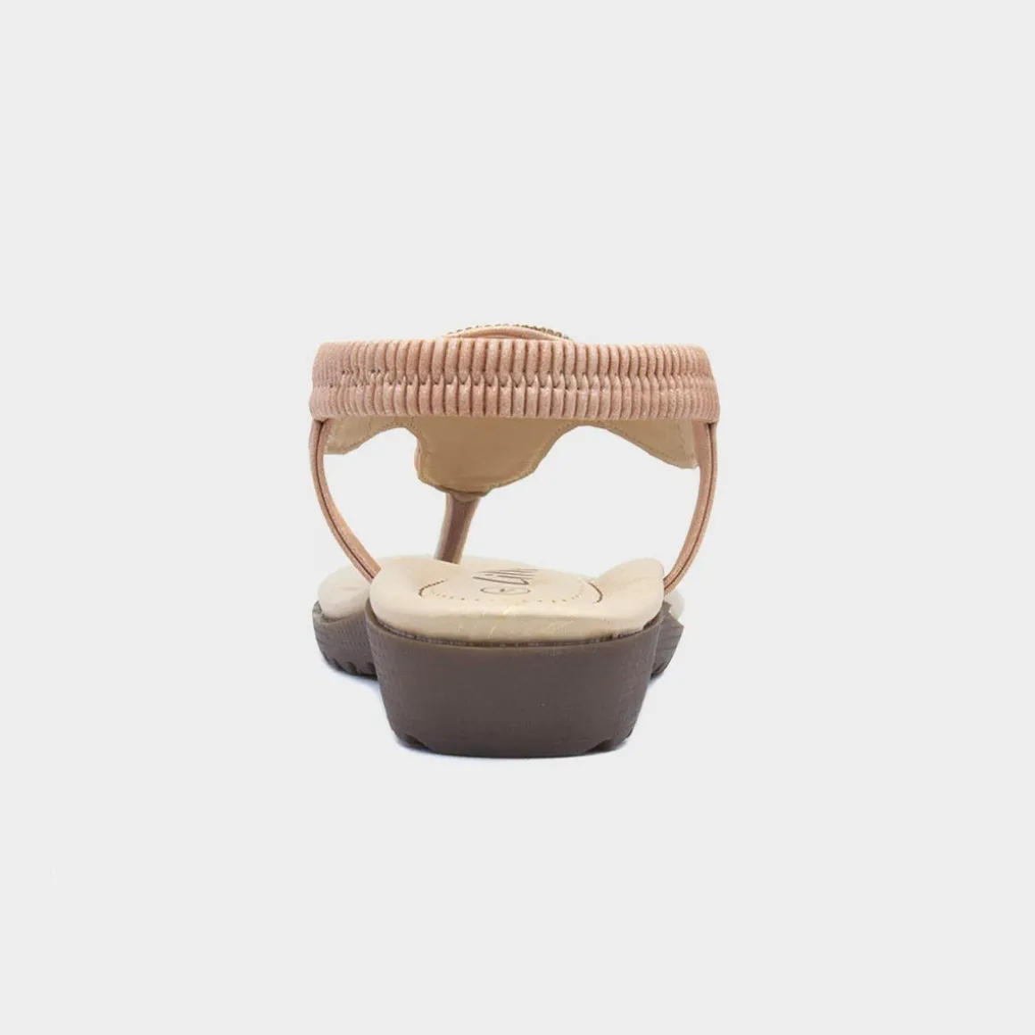 Lilley Savanna Womens Blush Toe Post Sandal